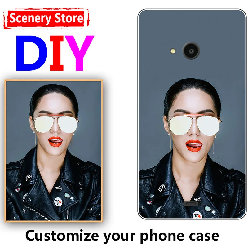 Индивидуальные DIY фото логотип имя Фото чехол для Microsoft Lumia 540 Dual Sim 5 0