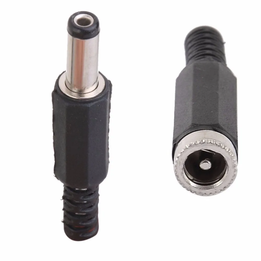 Straight 2.1mm x 5.5mm Male + Female Pair DC Power Plug Socket Jack Connectors Adapter
Straight 2.1mm x 5.5mm Male + Female Pair DC Power Plug Socket Jack Connectors Adapter