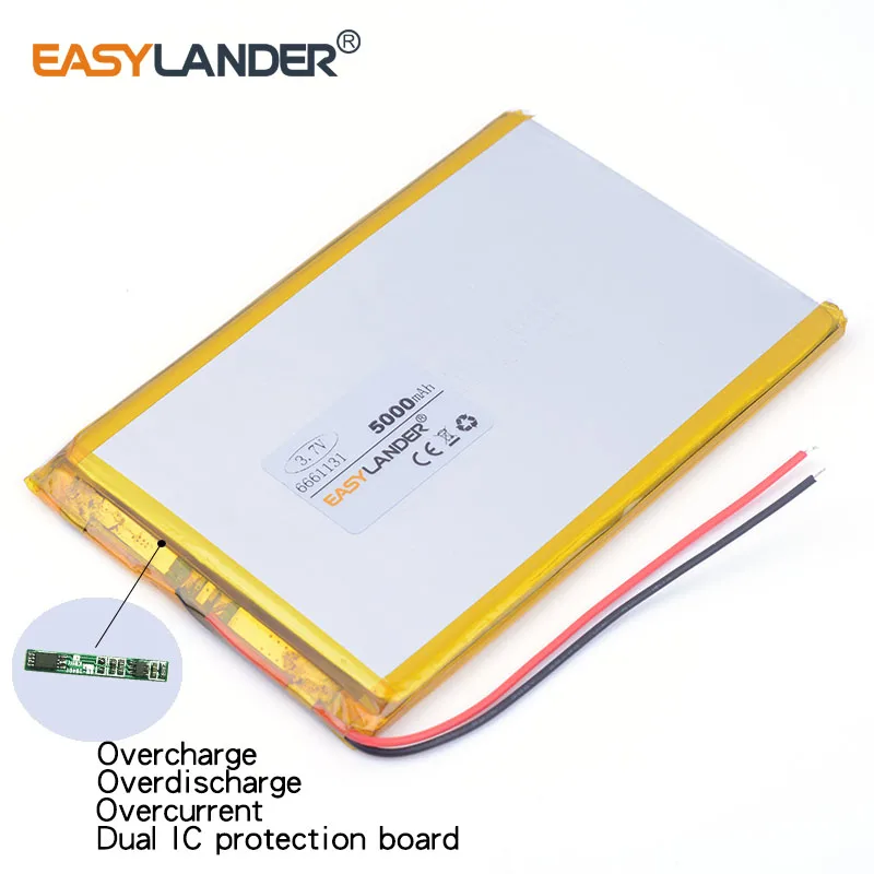 3pcs/Lot 6661131 5000 mah 3.7 V lithium polymer battery DIY mobile emergency power charging treasure battery IPAQ MID pad laptop
3pcs/Lot 6661131 5000 mah 3.7 V lithium polymer battery DIY mobile emergency power charging treasure battery IPAQ MID pad laptop