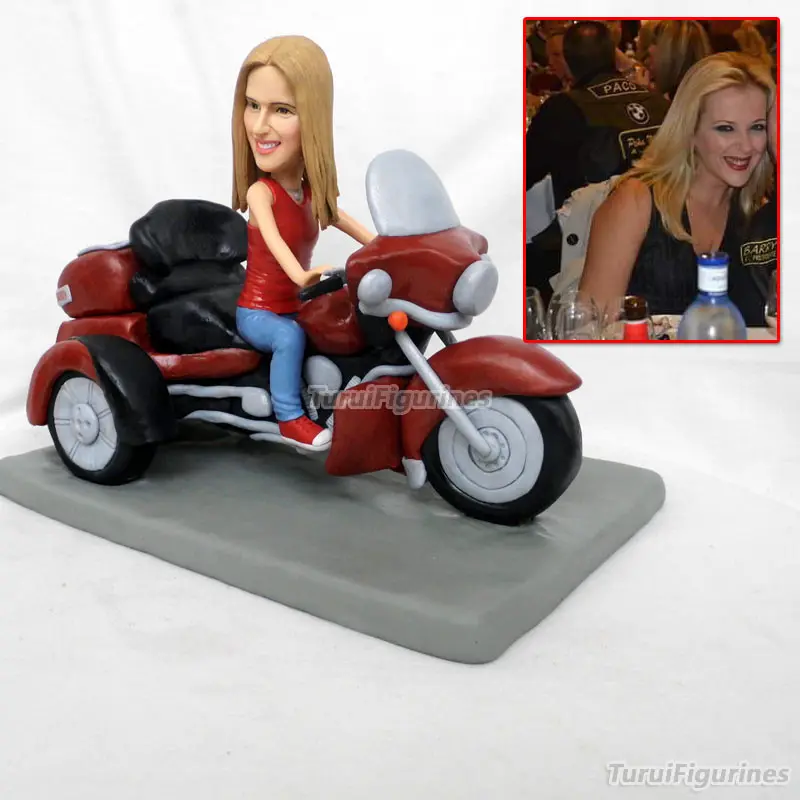 girl riding motorcycle motorbike sports polymer clay doll kids figurine from photo real face birthday gift home decoration decor
girl riding motorcycle motorbike sports polymer clay doll kids figurine from photo real face birthday gift home decoration decor