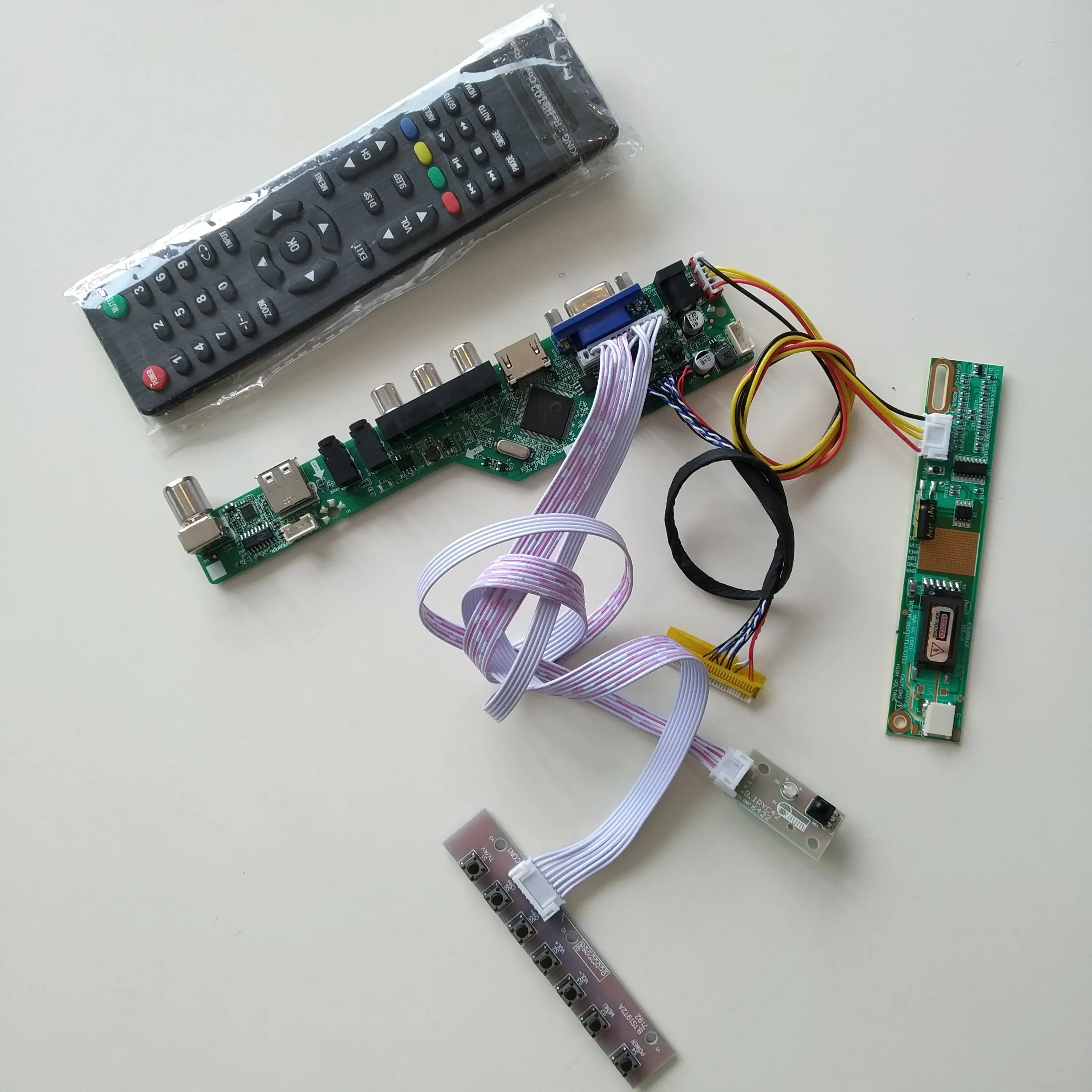Комплект платы контроллера HDMI совместимый ЖК Аудио ТВ VGA AV светодиодный 1 CCFL лампы