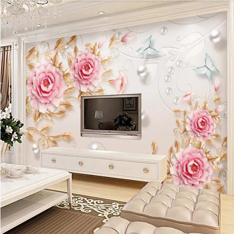 Chinese Modern Minimalist Jewelry Floral Wallpaper for Living Room Walls Embossed Three-dimensional Pink Peony Flower Mural 3D
Chinese Modern Minimalist Jewelry Floral Wallpaper for Living Room Walls Embossed Three-dimensional Pink Peony Flower Mural 3D
