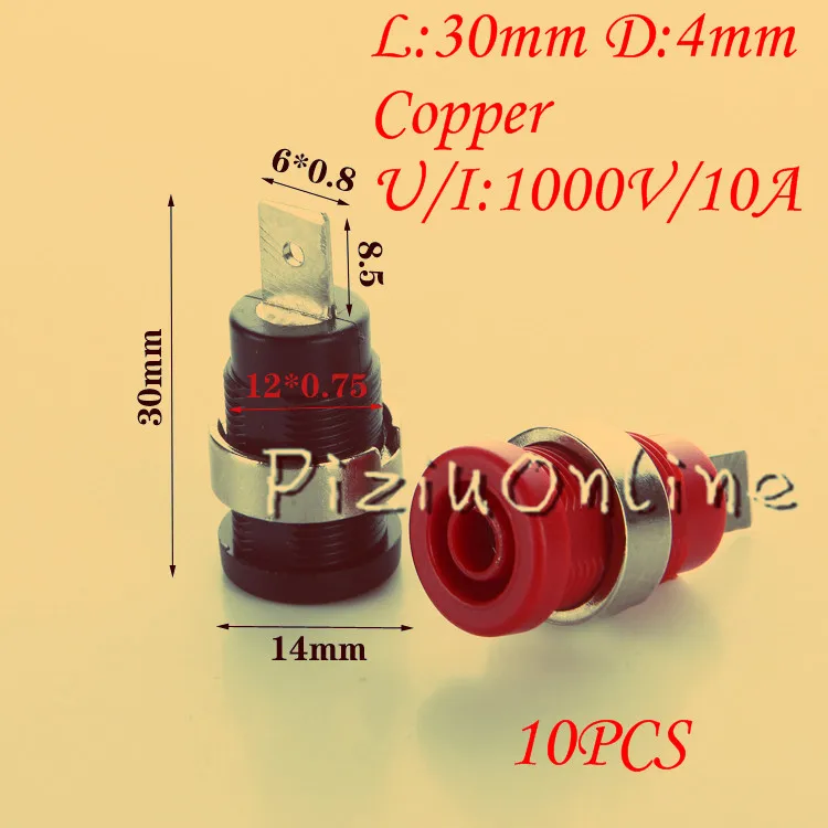 10PCS/LOT High quality YT209 Banana Jack Amplifier Speaker Terminal Binding Post 4mm Banana Plug Jack Connector 30mm
10PCS/LOT High quality YT209 Banana Jack Amplifier Speaker Terminal Binding Post 4mm Banana Plug Jack Connector 30mm