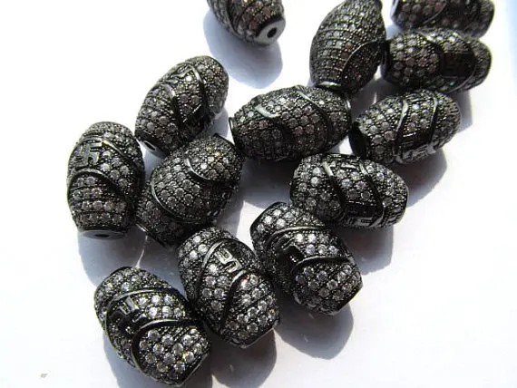 AAA GRADE 12pcs 10x14 12x16mm Micro Pave cubic zirconia beads Rice Barrel Drum silver gold gunmetal rose gold charm connector
AAA GRADE 12pcs 10x14 12x16mm Micro Pave cubic zirconia beads Rice Barrel Drum silver gold gunmetal rose gold charm connector