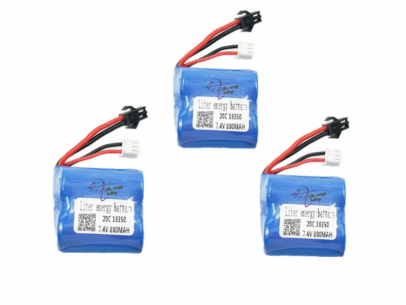 7 4 v 800mAh литий-ионный аккумулятор для H100 H102 Высокоскоростной RC лодка Li-Ion 18350 800MAH
