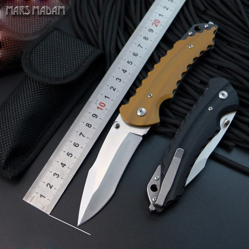 Free shipping high quality folding knife survival knife 440C steel blade Brown / Black G10 handle outdoor EDC tools
Free shipping high quality folding knife survival knife 440C steel blade Brown / Black G10 handle outdoor EDC tools