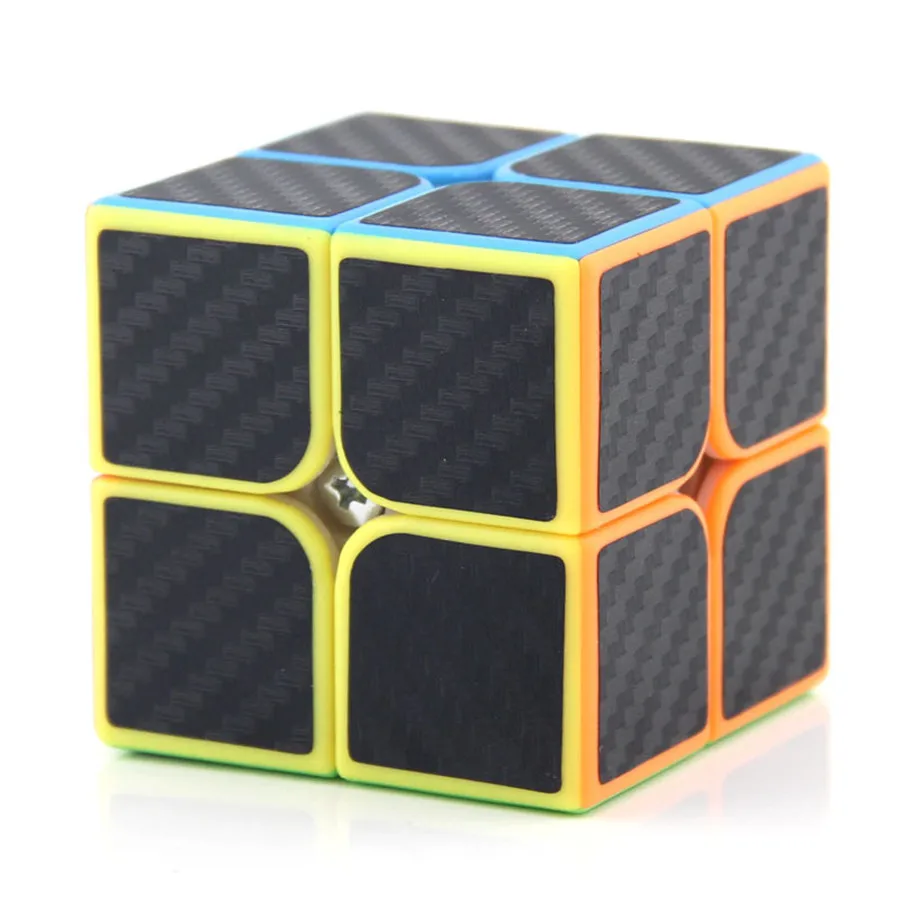 

MF2 2x2x2 Carbon Fibre Sticker Speed Magic Cube Twist Puzzle Toy Brain Teaser 3D IQ Game Ultra-Smooth 2x2 Moyu 2*2*2 Multi-Color