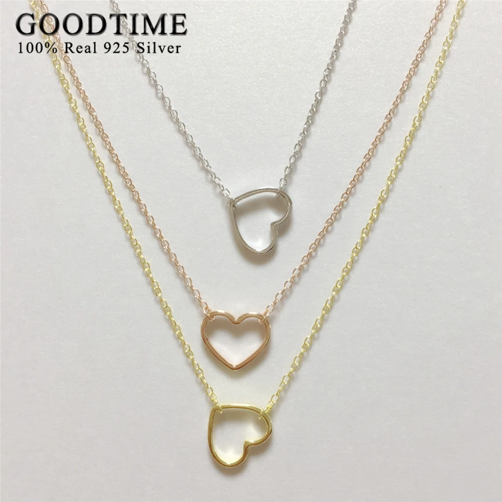Fashion Real 925 Solid Sterling Silver Necklace Women Heart Jewelry 3 Colors Link Chain & Pendants Accessories Gift For Party
Fashion Real 925 Solid Sterling Silver Necklace Women Heart Jewelry 3 Colors Link Chain & Pendants Accessories Gift For Party