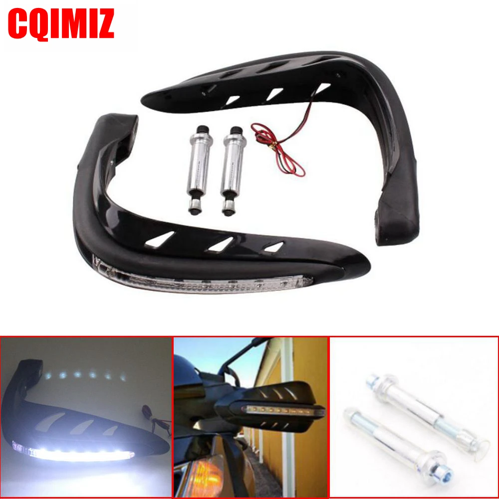 Black Universal 7/8" 22mm Handlebar Motorcycle Handguard Hand Guards With LED Light For Motocross Dirtbike MX ATV
Black Universal 7/8" 22mm Handlebar Motorcycle Handguard Hand Guards With LED Light For Motocross Dirtbike MX ATV