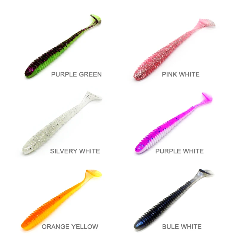 ADYGIL Fishing Lure Soft Silicon Bait ADSL208/SWMP3 10pcs 80mm 2.2g | Спорт и развлечения
