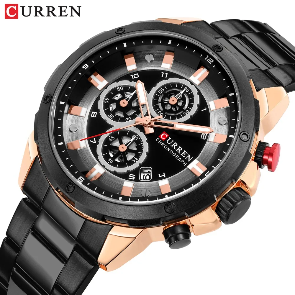 Luxury Brand CURREN Men Quartz Watch Casual Multi-function Chronograph Waterproof Wristwatch Date Display relogio masculino
Luxury Brand CURREN Men Quartz Watch Casual Multi-function Chronograph Waterproof Wristwatch Date Display relogio masculino
