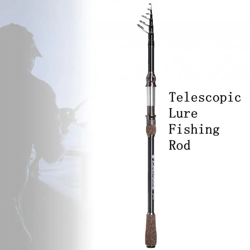 2.4m Black Carbon Fiber Fishing Rod 6 Section Telescopic Ultra Light Travel Sea Fishing Rod
2.4m Black Carbon Fiber Fishing Rod 6 Section Telescopic Ultra Light Travel Sea Fishing Rod