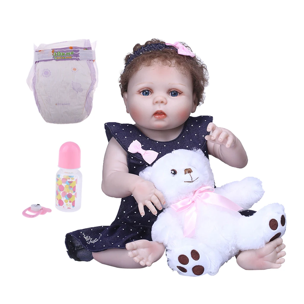 Realistic 22inch Full Silicone Reborn Infant Newborn Baby Doll Toddler Model Lovely Simulation Fashion Doll Birthday Gift
Realistic 22inch Full Silicone Reborn Infant Newborn Baby Doll Toddler Model Lovely Simulation Fashion Doll Birthday Gift
