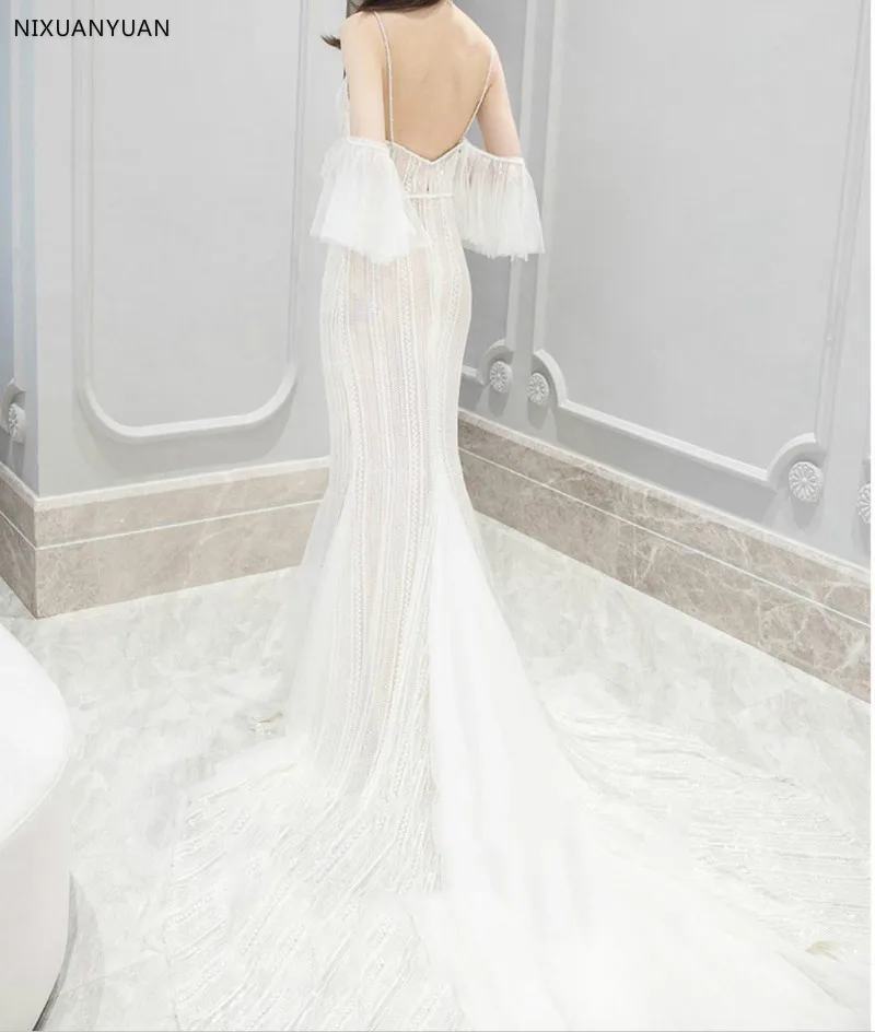Vintage Beach Wedding Dress 2021 Sexy Mermaid Spaghetti Strap Lace Ivory Elegant Trumpet Bridal Wedding Gowns
Vintage Beach Wedding Dress 2021 Sexy Mermaid Spaghetti Strap Lace Ivory Elegant Trumpet Bridal Wedding Gowns