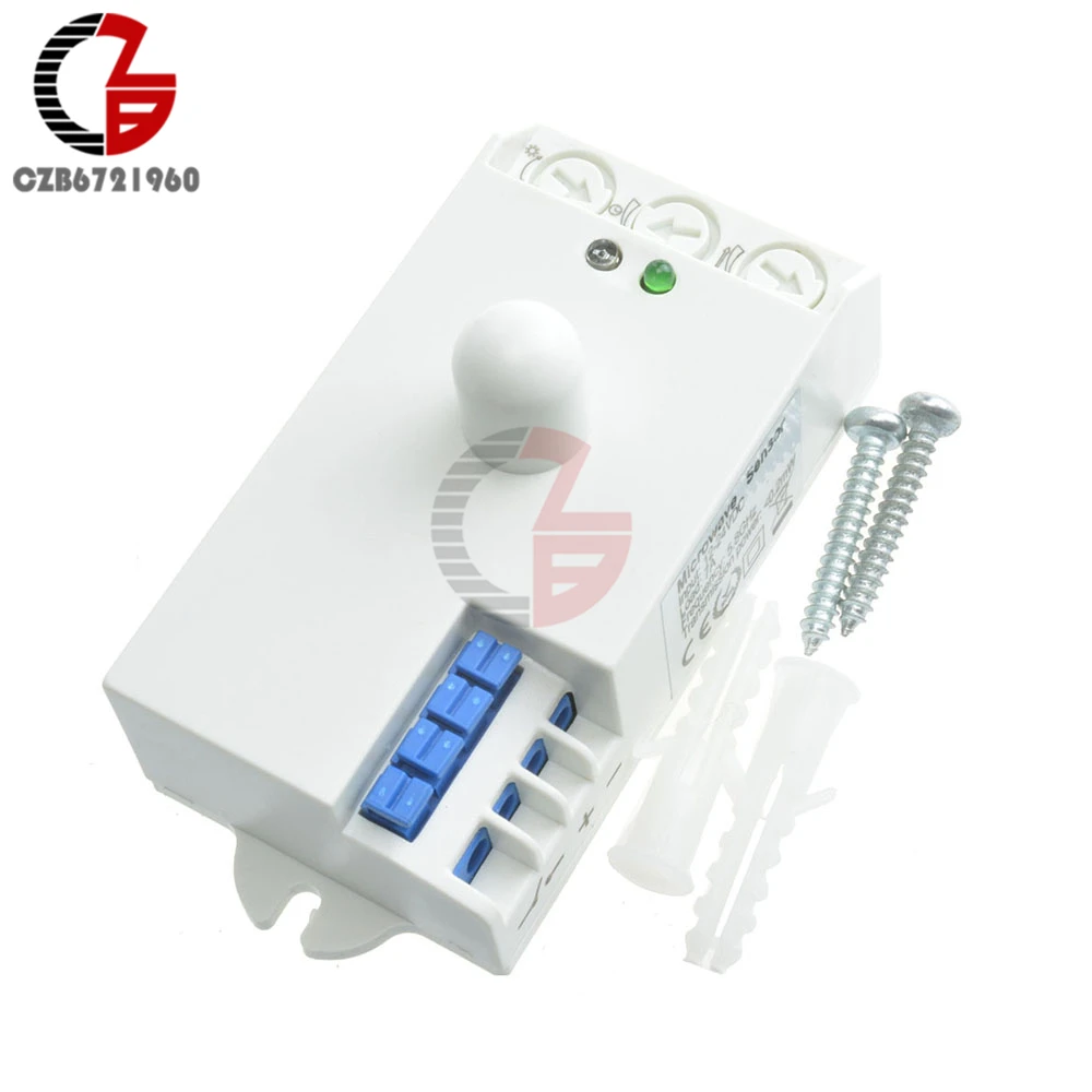 DC 12V 24V 5.8GHz Microwave Radar Sensor Light Switch Human Body Motion Induction Sensor Controller Switch Detector for LED Lamp
DC 12V 24V 5.8GHz Microwave Radar Sensor Light Switch Human Body Motion Induction Sensor Controller Switch Detector for LED Lamp