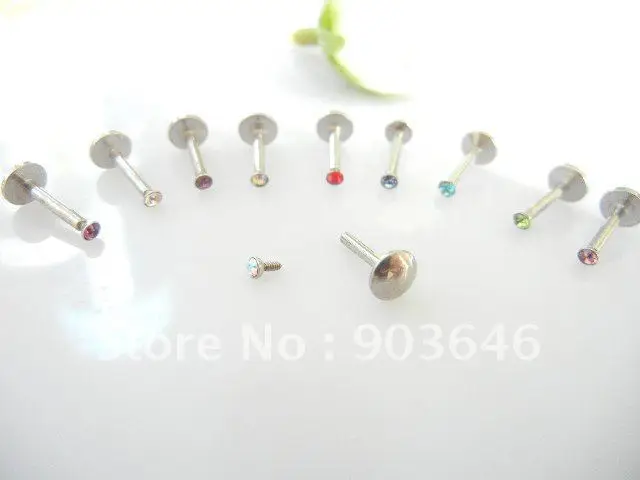Free shippment LOT100pcs Body Piercing -16g~1.2mm Crystal Gems 16g Lip Labret Ring Bar
Free shippment LOT100pcs Body Piercing -16g~1.2mm Crystal Gems 16g Lip Labret Ring Bar