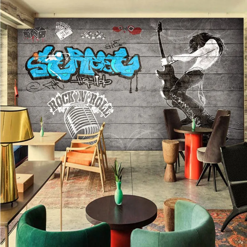 photo wallpaper Rock music bar background wall restaurant studio wallpaper corridor custom Decorative mural
photo wallpaper Rock music bar background wall restaurant studio wallpaper corridor custom Decorative mural
