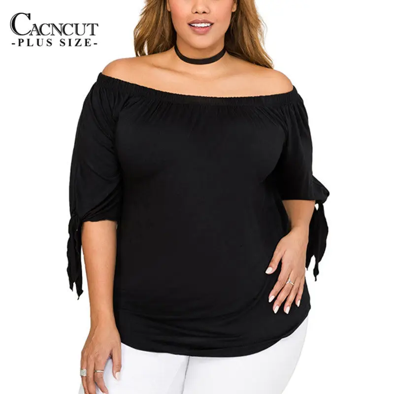 Лето плюс размер 4XL 5XL 6XL базовые однотонные футболки женские топы 2019 женское с
