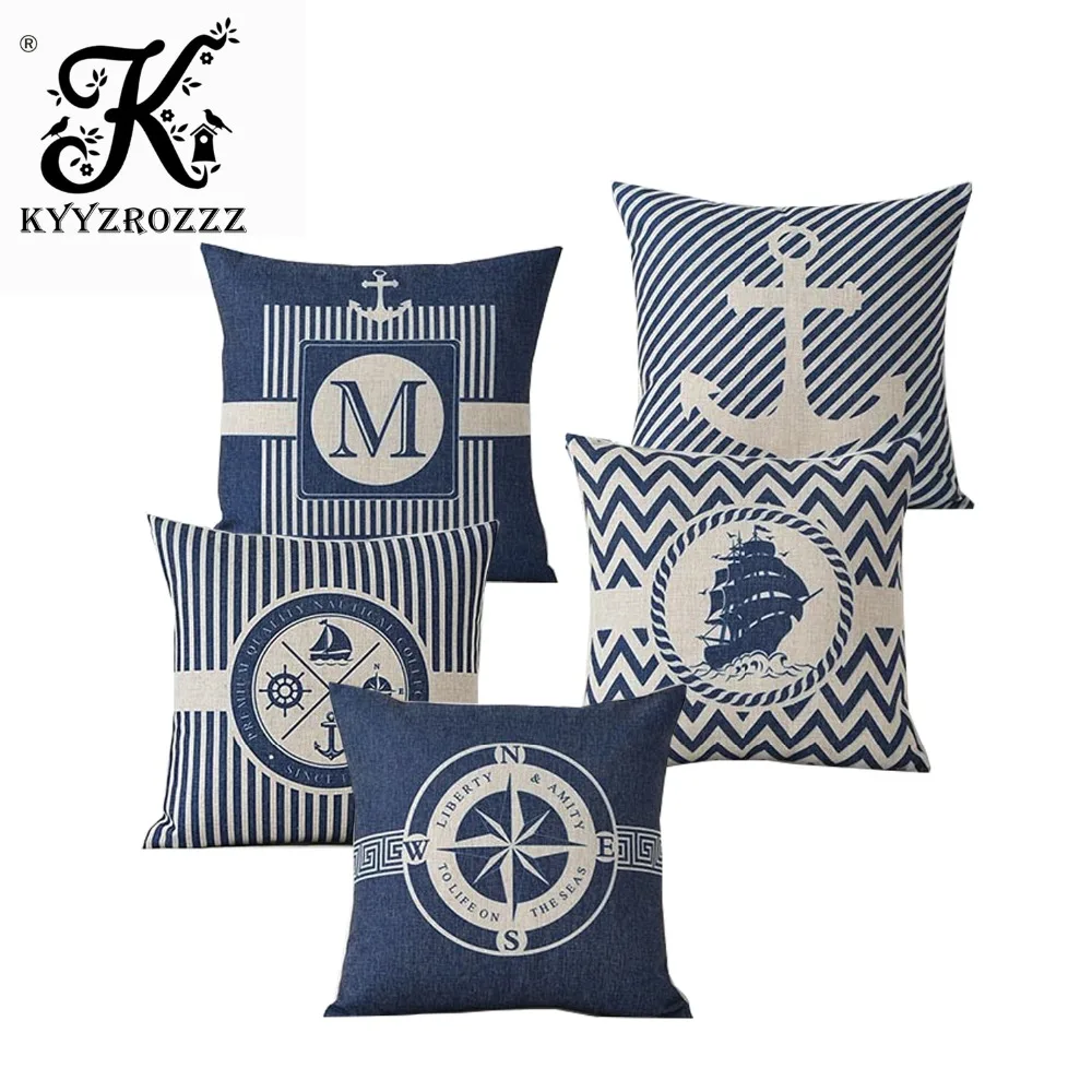 Sea Blue Compass Printed Cushion Cover Anchor Pattern Marine Ship Throw Pillow Case Decorative Pillowcase Cojines Almofadas
Sea Blue Compass Printed Cushion Cover Anchor Pattern Marine Ship Throw Pillow Case Decorative Pillowcase Cojines Almofadas