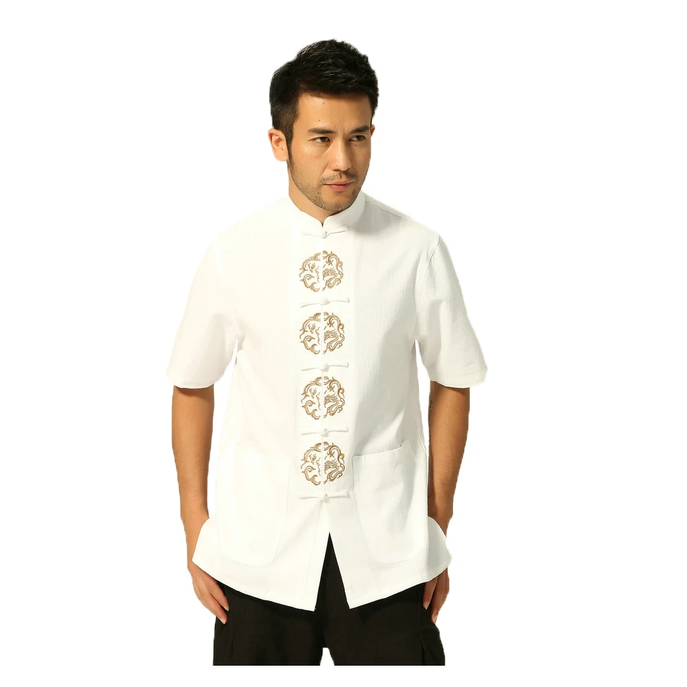 High Quality Summer Short Sleeve Cotton Tang Suit Exercise Martial Art Shirt Fitness Top for Man
High Quality Summer Short Sleeve Cotton Tang Suit Exercise Martial Art Shirt Fitness Top for Man