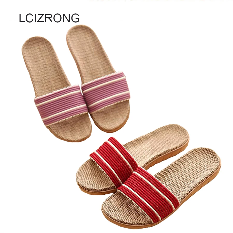 LCIZRONG 5 Colors Flax Straw Lover Indoor Slippers Women 35-45 Size Hemp Ladies Flat Slides Non-slip Unisex Home Slippers Female
LCIZRONG 5 Colors Flax Straw Lover Indoor Slippers Women 35-45 Size Hemp Ladies Flat Slides Non-slip Unisex Home Slippers Female