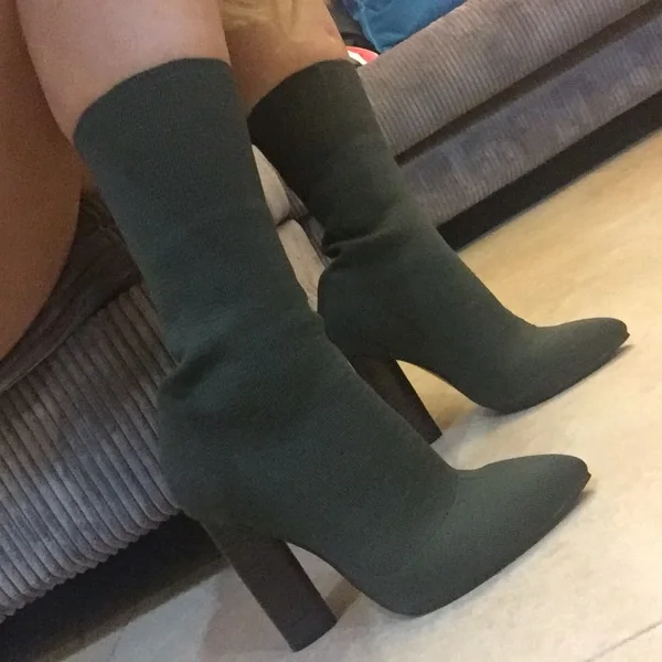2017 Fashion Women Shoes Stretch Fabric Women Boots Sock Jersey Ankle Boots Black Green Apricot High Heels Lady's Shoes Woman
2017 Fashion Women Shoes Stretch Fabric Women Boots Sock Jersey Ankle Boots Black Green Apricot High Heels Lady's Shoes Woman