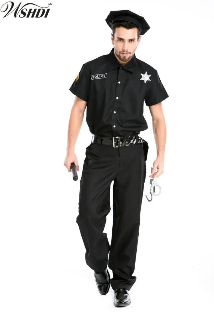 5Pcs Man Adult Black Police Costume Halloween Man Cool Police Men's Cosplay Costumes,Cop Army Uniform
5Pcs Man Adult Black Police Costume Halloween Man Cool Police Men's Cosplay Costumes,Cop Army Uniform