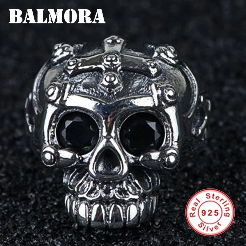 BALMORA Solid 925 Sterling Silver Zircon Skull Open Rings for Men Party Gift Vintage Punk Fashion Ring Jewelry Anillos SY22350
BALMORA Solid 925 Sterling Silver Zircon Skull Open Rings for Men Party Gift Vintage Punk Fashion Ring Jewelry Anillos SY22350
