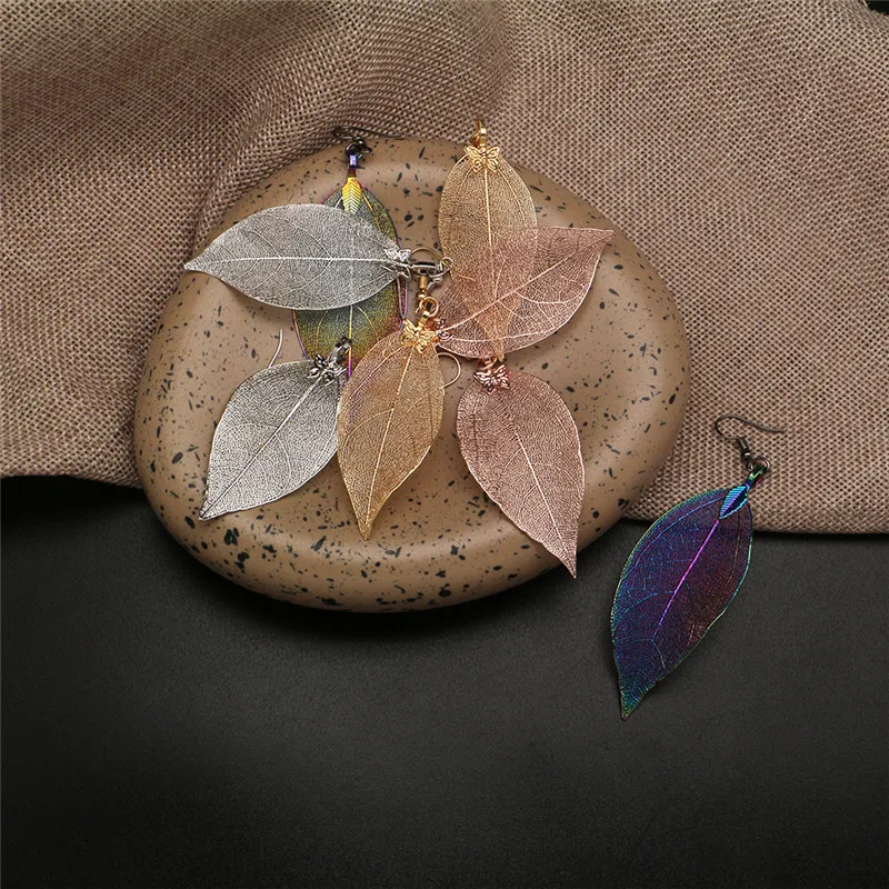 Mainlead Boho Fashion Natural Real Leaf Earrings For Women Handmade Leaves Long Drop Earrings 4 Colors Brincos Jewelry Gift
Mainlead Boho Fashion Natural Real Leaf Earrings For Women Handmade Leaves Long Drop Earrings 4 Colors Brincos Jewelry Gift