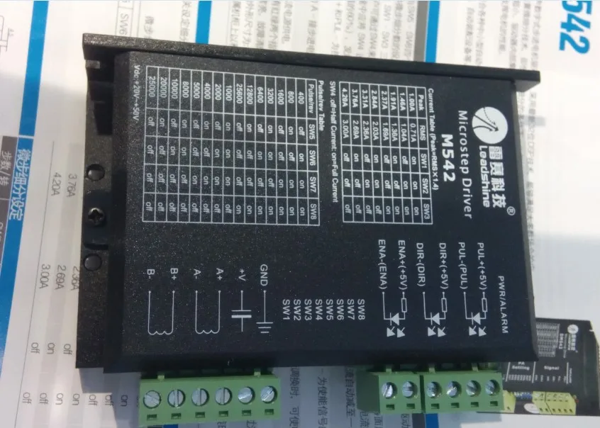 Новый драйвер шагового двигателя Leadshine M542 и Leadshin шаговый двигатель NEMA 23 крутящий