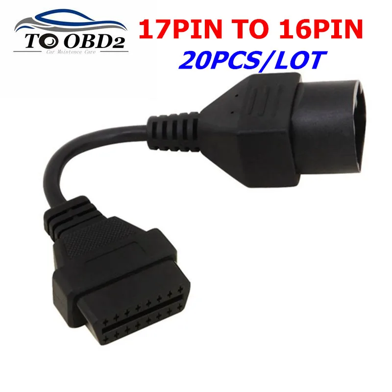 20PCS/LOT for Mazda 17Pin to 16Pin OBD2 OBD II Cable Connector cable for Mazda 17 pin connect adapter Diagnostic Cables
20PCS/LOT for Mazda 17Pin to 16Pin OBD2 OBD II Cable Connector cable for Mazda 17 pin connect adapter Diagnostic Cables