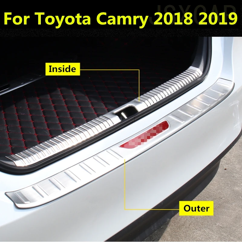 Стайлинг автомобиля для Toyota Camry 2018 2019 внутренняя и внешняя отделка порога задней