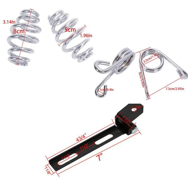 For Harley Sportster Bobber Chopper Honda Yamaha Kawasaki Suzuki Brown Leather SOLO Seat Cover + 3" Spring Bracket Mount Kit
For Harley Sportster Bobber Chopper Honda Yamaha Kawasaki Suzuki Brown Leather SOLO Seat Cover + 3" Spring Bracket Mount Kit