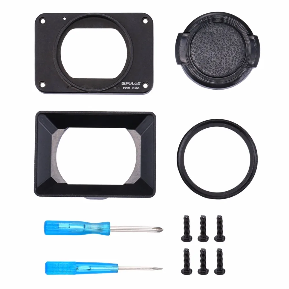 For Sony RX0/RX0 II Aluminum Alloy Front Panel + 37mm UV Filter Lens+Lens Sunshade and 2 Screwdriver For Sony RX0 Accessories
For Sony RX0/RX0 II Aluminum Alloy Front Panel + 37mm UV Filter Lens+Lens Sunshade and 2 Screwdriver For Sony RX0 Accessories