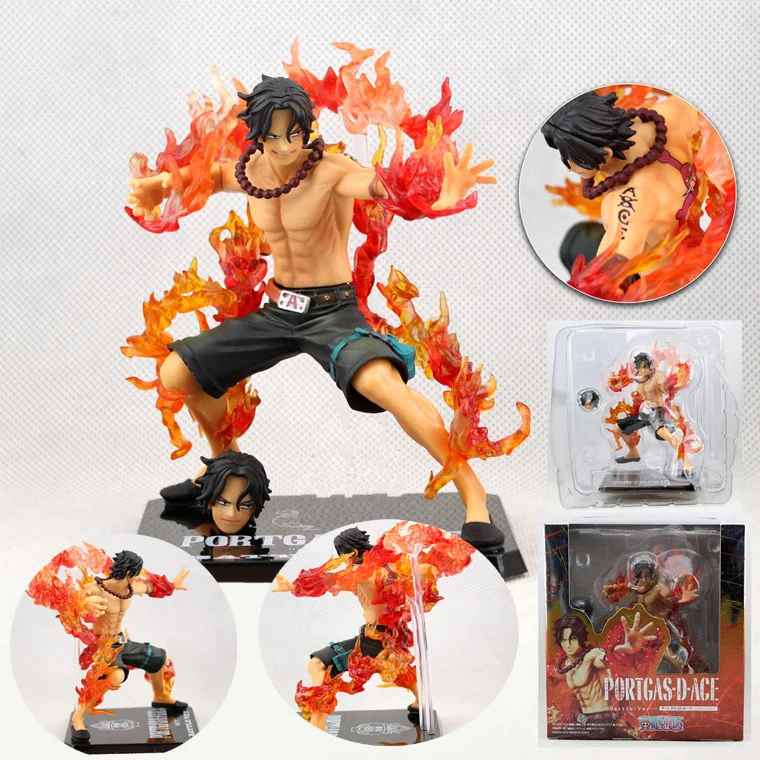 Аниме One Piece Portgas D Ace Battle Ver. Экшн фигурка Fire Fist из ПВХ Коллекционная модель игрушки 6