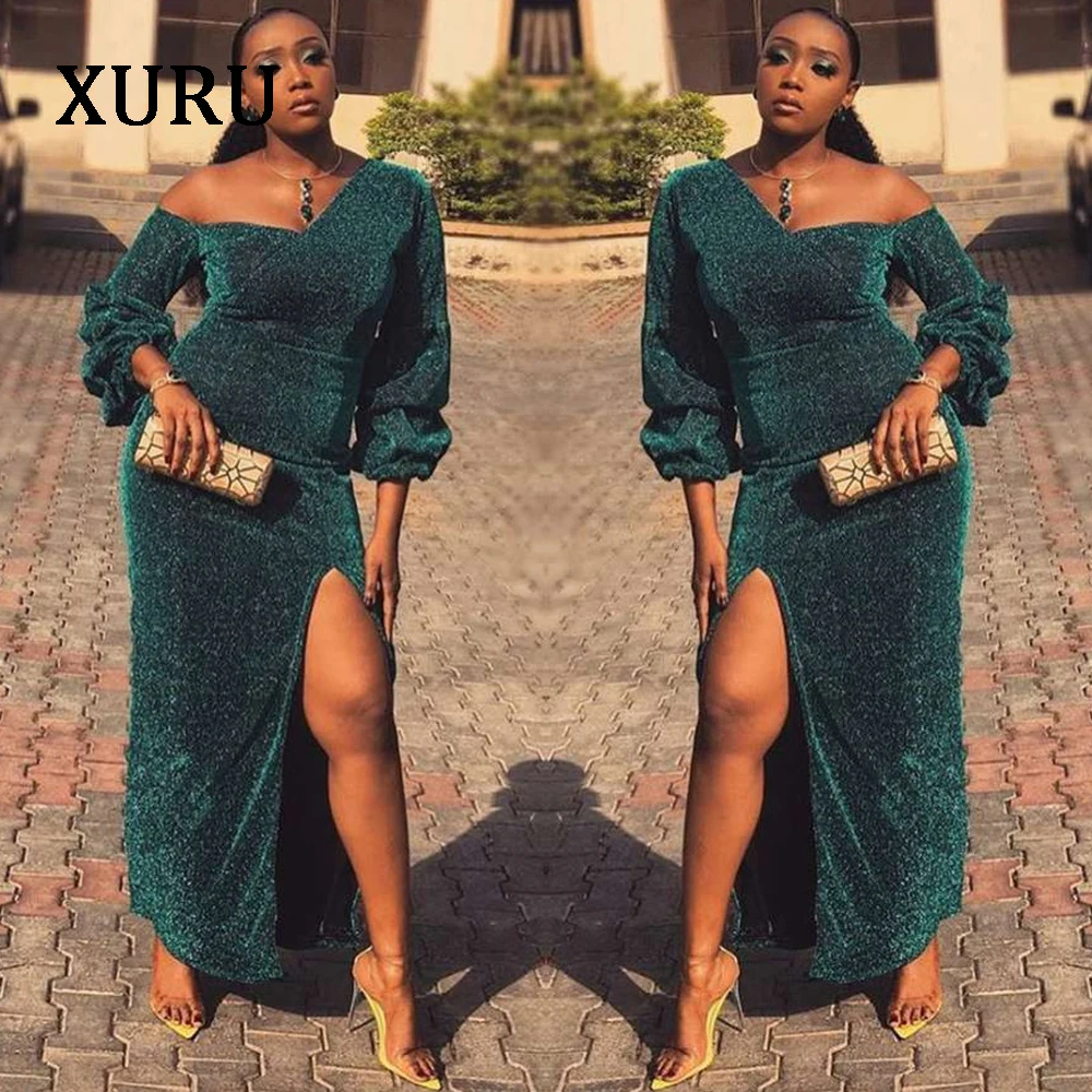 XURU new hot sexy women's dress dress long perspective lantern sleeve dress female green women's dress
XURU new hot sexy women's dress dress long perspective lantern sleeve dress female green women's dress