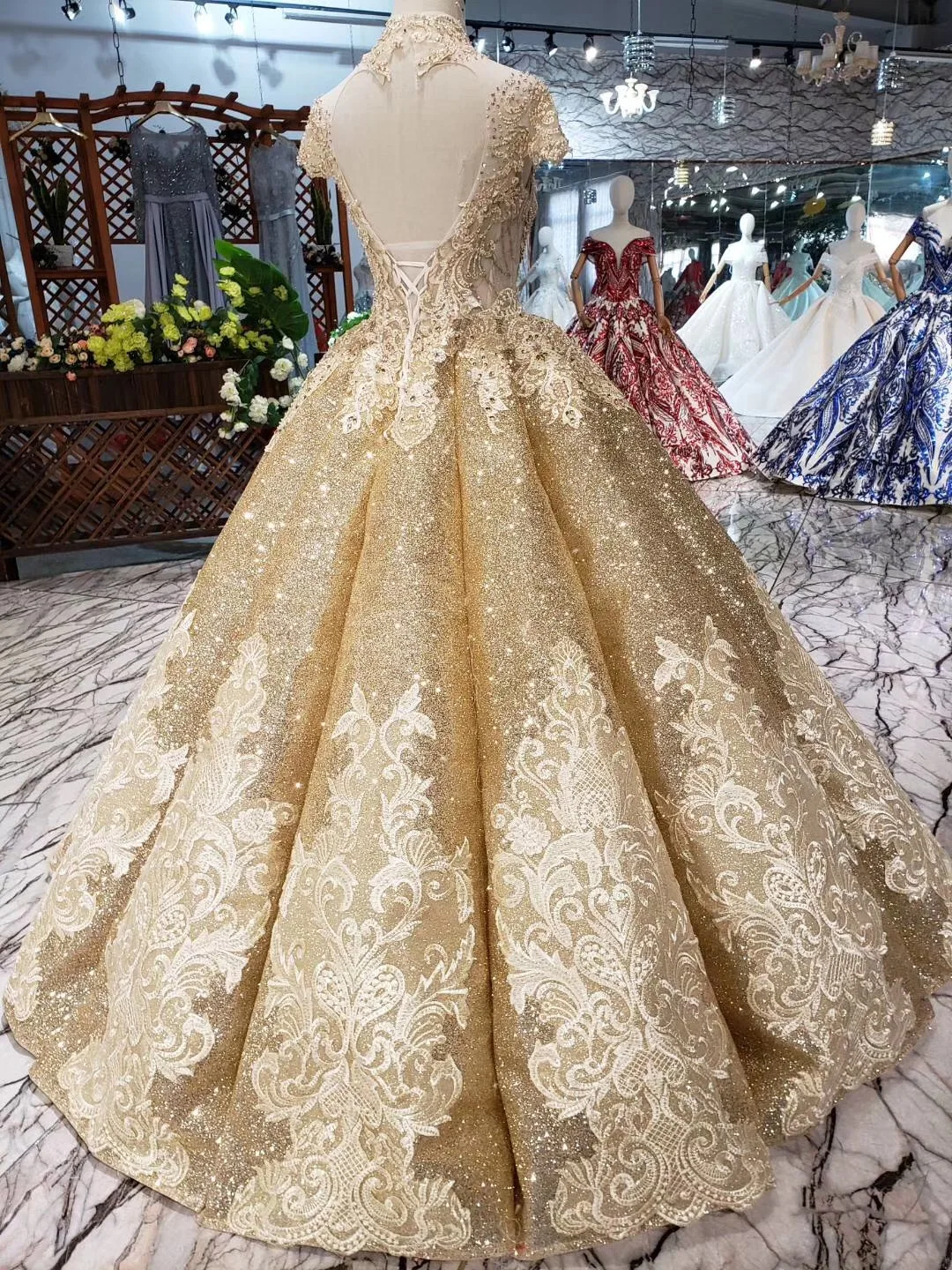 Glitters Vestidos Largos De Fiesta Gold Prom Long Elegant Dresses High Neck Dubai Ball Gown Evening Dress Lace Arabic Gowns
Glitters Vestidos Largos De Fiesta Gold Prom Long Elegant Dresses High Neck Dubai Ball Gown Evening Dress Lace Arabic Gowns