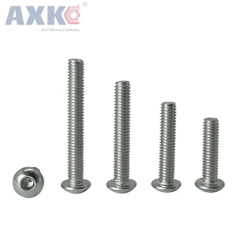 100pcs M3 Bolt A2-70 Button Head Socket Screw Bolt SUS304 Stainless Steel M3*(4/5/6/8/10/12/14/16/18/20/22/25/30/35/40/45/50) mm
100pcs M3 Bolt A2-70 Button Head Socket Screw Bolt SUS304 Stainless Steel M3*(4/5/6/8/10/12/14/16/18/20/22/25/30/35/40/45/50) mm