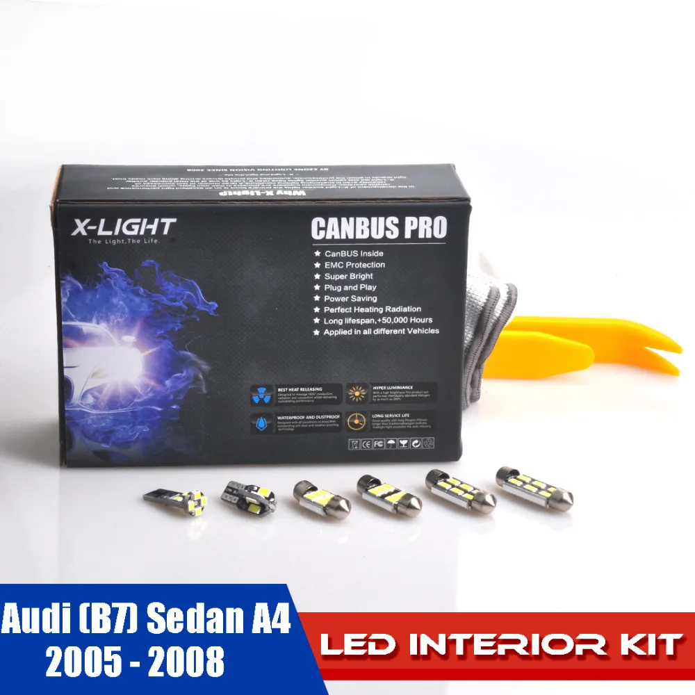 21x Xenon White Premium Canbus Pro LED Interior Map Light Kit package for Audi 2005 - 2008 (B7) Sedan A4 WITH Installation Tool
21x Xenon White Premium Canbus Pro LED Interior Map Light Kit package for Audi 2005 - 2008 (B7) Sedan A4 WITH Installation Tool