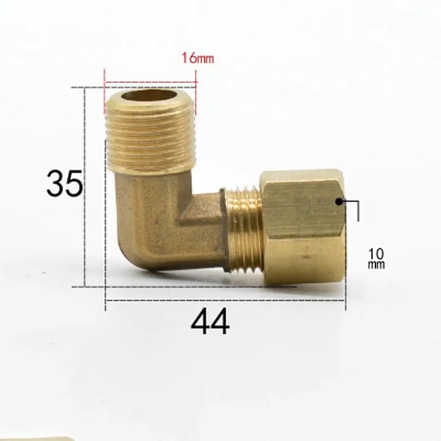 Fit Copper Tube OD 10mm x 3/8" BSPP Male Brass Compression Union Elbow 90 Degree Fitting Connector Water Gas Oil
Fit Copper Tube OD 10mm x 3/8" BSPP Male Brass Compression Union Elbow 90 Degree Fitting Connector Water Gas Oil