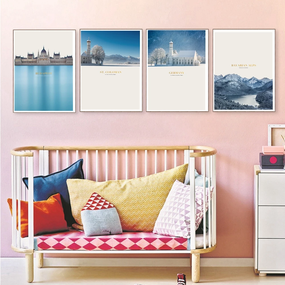 Coloman Church Landscape Picture Bavarian Alps Wall Art Canvas Prints Germany Snow Poster Art Budapest Painting Home Decoration
Coloman Church Landscape Picture Bavarian Alps Wall Art Canvas Prints Germany Snow Poster Art Budapest Painting Home Decoration