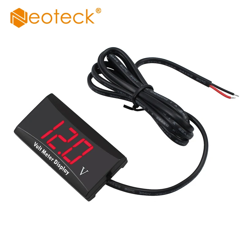 Neoteck LED Digital Voltmeter DC 8-16V Waterproof Red Mini Car Voltage Meter Volt Tester voltmeter for Auto Motorcycles Vehicles
Neoteck LED Digital Voltmeter DC 8-16V Waterproof Red Mini Car Voltage Meter Volt Tester voltmeter for Auto Motorcycles Vehicles