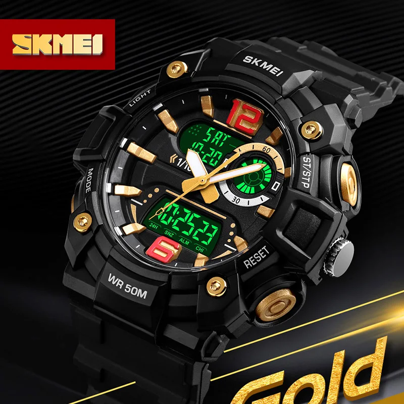 Men Sports Watches Military Watch Casual LED Digital Watch Multifunctional Wristwatches 50M Waterproof Clock reloj hombre SKMEI
Men Sports Watches Military Watch Casual LED Digital Watch Multifunctional Wristwatches 50M Waterproof Clock reloj hombre SKMEI