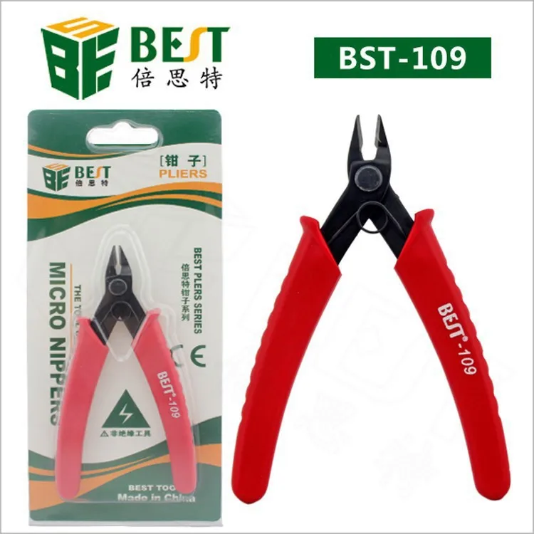 BEST-109 portable mini 5inch electronic copper wire cutting cable cutter diagonal pliers Durable Wire Nipper
BEST-109 portable mini 5inch electronic copper wire cutting cable cutter diagonal pliers Durable Wire Nipper