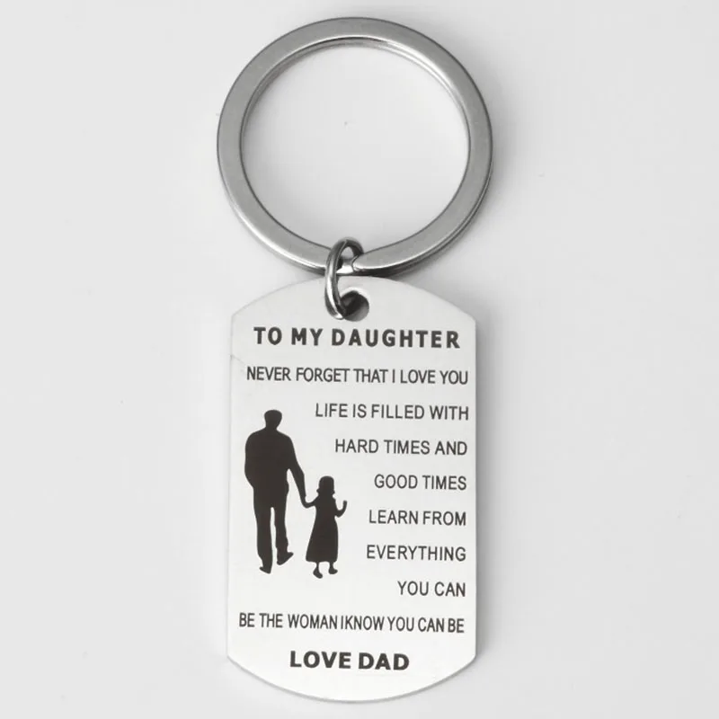 CAXYBB Stainless steel Keychain TO MY DAUGHTER NEVER FORGET THAT I LOVE YOU Keyring
CAXYBB Stainless steel Keychain TO MY DAUGHTER NEVER FORGET THAT I LOVE YOU Keyring