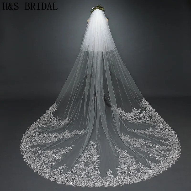 H&S Bridal 3M schleier Mariage Lace Edge Ivory Catherdal Wedding Veil De sluier Long Bridal Veil Cheap veu de noiva longo voile
H&S Bridal 3M schleier Mariage Lace Edge Ivory Catherdal Wedding Veil De sluier Long Bridal Veil Cheap veu de noiva longo voile