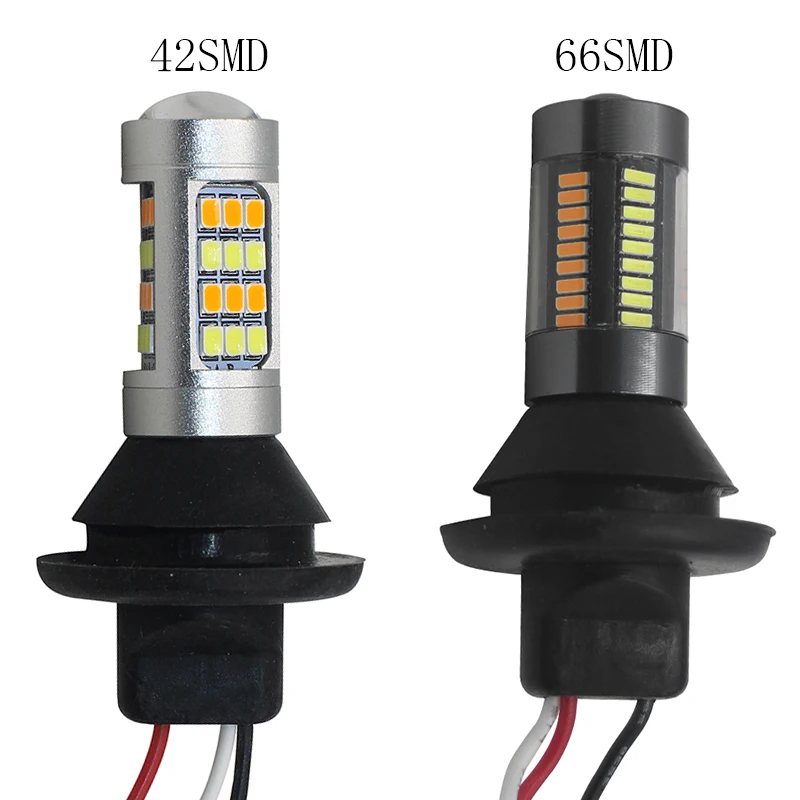 2 шт. 50 Вт BA15S BAU15S 1156 T20 7440 светодиодный переключатель DRL сигнальная лампа поворота