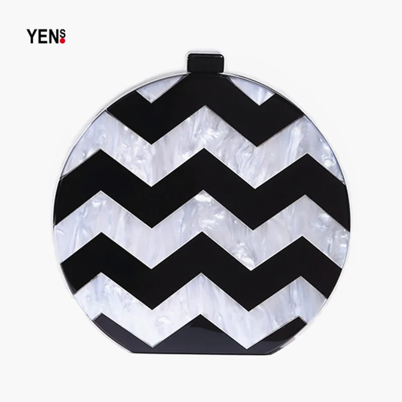 New Women Handbag Feminina Fashion Brand Cute Round Stripe Hard Wallet Woman Acrylic Clutch Luxury Handbag Vintage Evening Bag
New Women Handbag Feminina Fashion Brand Cute Round Stripe Hard Wallet Woman Acrylic Clutch Luxury Handbag Vintage Evening Bag