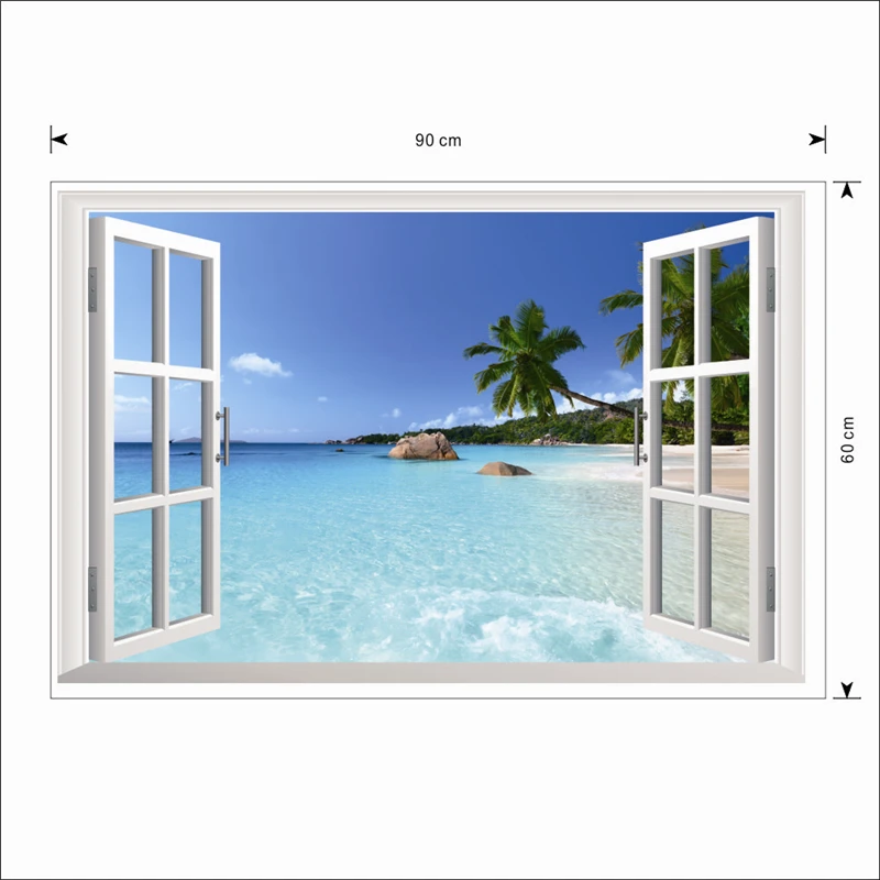 Coconut Sea Beach 3d Window Wall Sticker For Living Room Bedroom Home Decor Diy Scenery Mural Art Big Pvc Wall Decal
Coconut Sea Beach 3d Window Wall Sticker For Living Room Bedroom Home Decor Diy Scenery Mural Art Big Pvc Wall Decal
