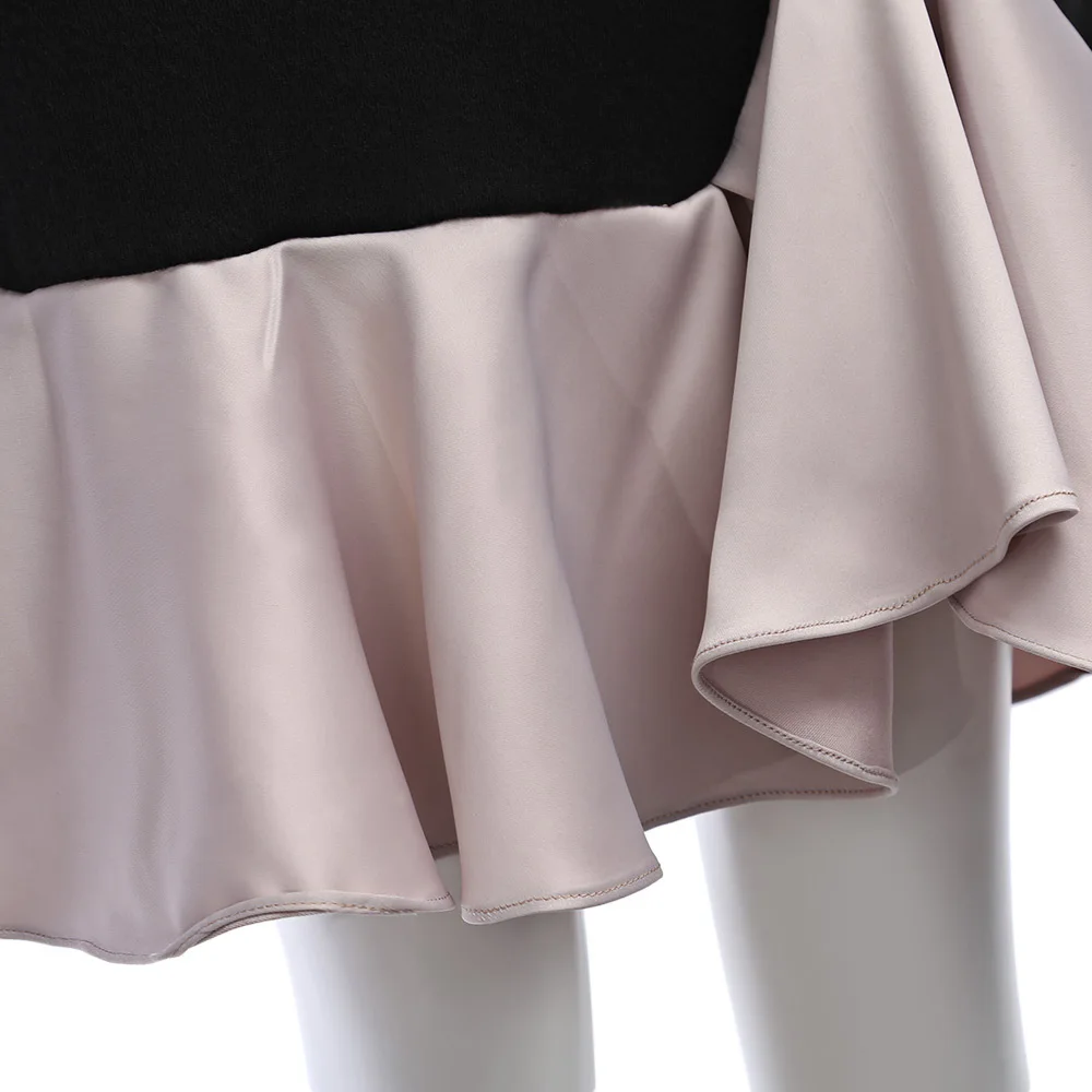 Spring Autumn Winter Elegant Elastic High Waist Stitching Dress Women 3/4 Sleeve O-neck Sexy Black Dress robe femme
Spring Autumn Winter Elegant Elastic High Waist Stitching Dress Women 3/4 Sleeve O-neck Sexy Black Dress robe femme